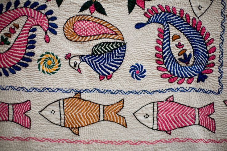 Kantha embroidery