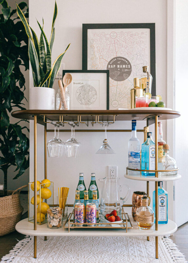 Dual-Purpose Bar Cart