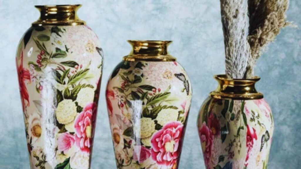 Vase, Square, Trendy, Home Decor, Boutique, Ceramic, Rustic