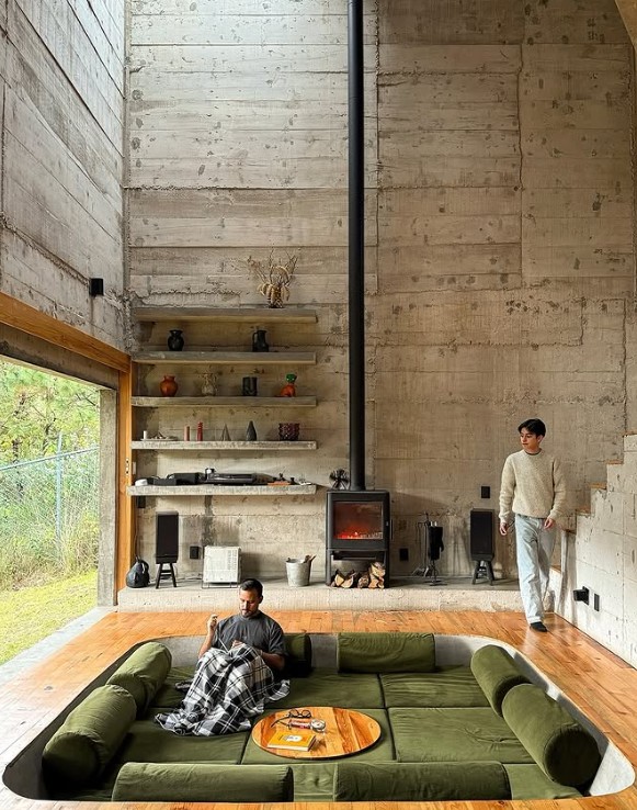 Soft Brutalism, Home Decor, Interior Designing, Lighting, Concrete, Nature, Muted Tone