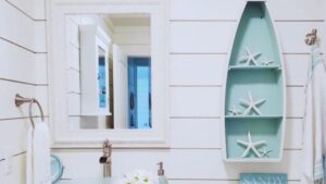 Bathroom, Coastal, Retreat, Mirrors, Colour, Lighting