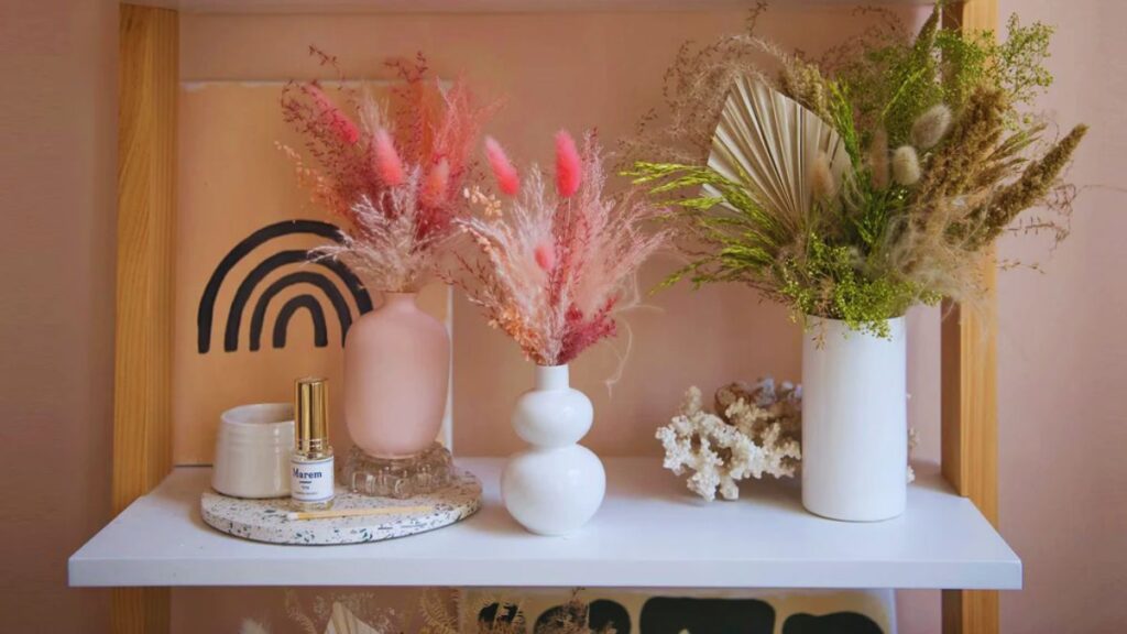 Home Decor, Dried Flowers, Sustainable, Garlands, Floral Jar