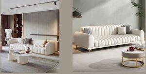 Best sofa designs, scallop shape sofa, modular curved sofa, channel tufted sofa, classic tufted sofa, leather sofas, living room décor, modern sofa design, luxury sofa ideas, home interior design