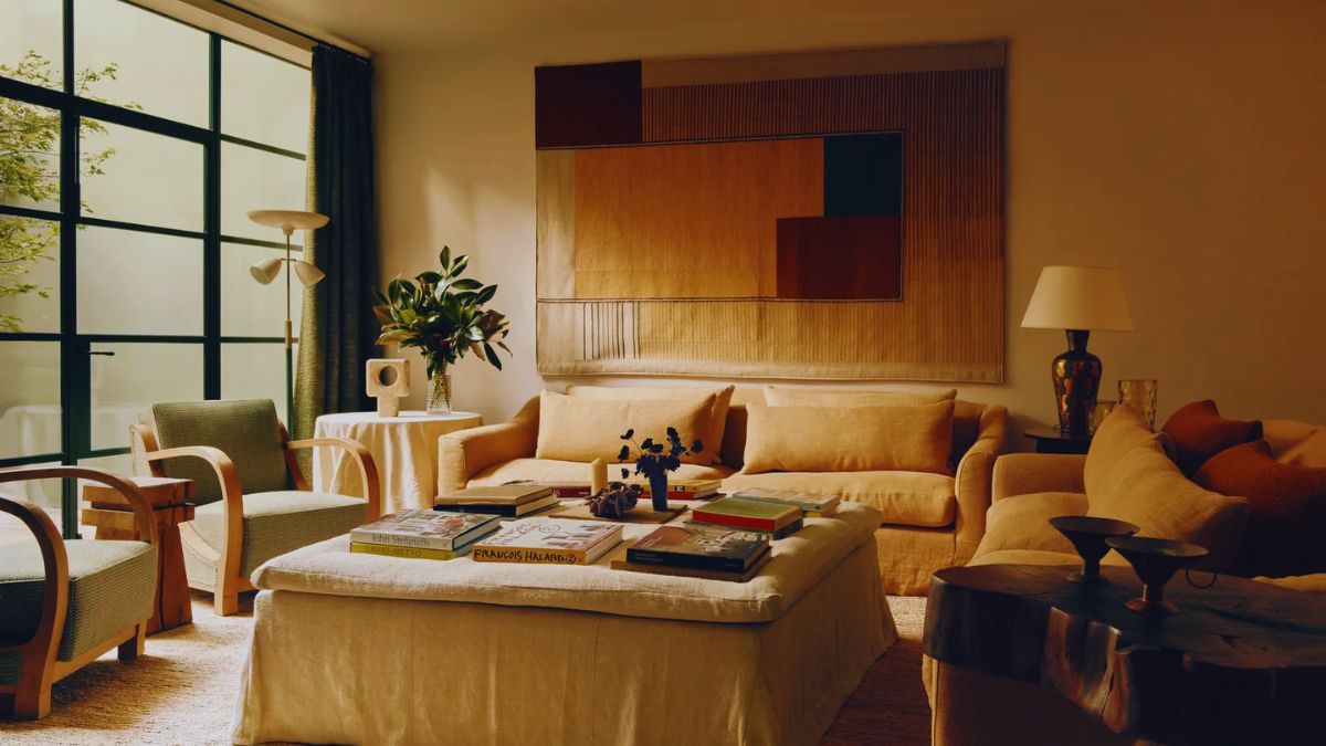 interior design trends 2026, home décor trends 2026, 2026 interior colours, moody blue paint shades, brown paint trends, teal colour trend, quiet interiors, tonal interiors, textured textiles, woven fabrics décor, small-scale prints, micro prints interior design, 2026 home styling, interior colour palette 2026, modern home trends, natural materials interiors, Rose Uniacke inspired interiors, cosy home trends 2026, calm interior trends, trending wall colours 2026