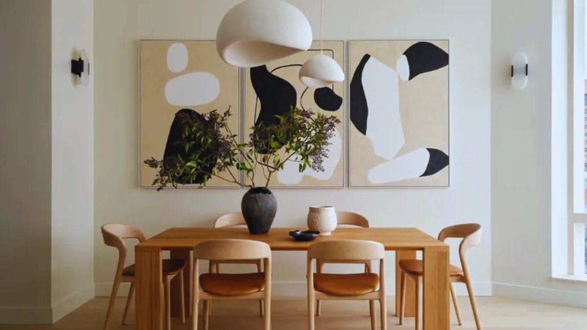 2026 interior design trends, home décor trends 2026, modern interior design, minimalism home décor, wood panelling trend, statement lighting ideas, curved furniture design, natural textures interiors, wallpaper design 2026, home styling inspiration